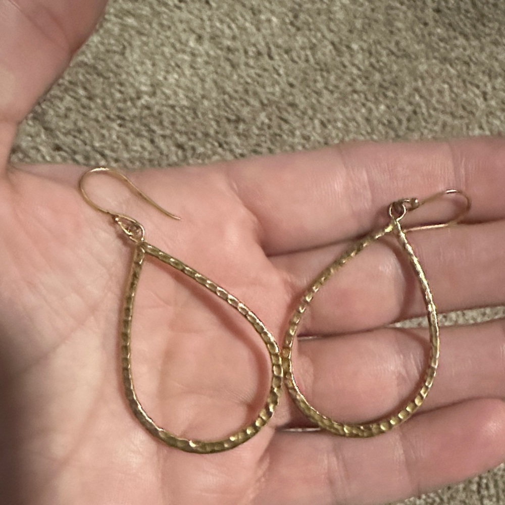 925 Gold Teardrop Earrings